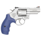 Model 66 Combat Magnum America 250 Limited Edition 357 Magnum, 2.75" Barrel, Matte Finish, Silver, Blue Synthetic Grip, Adjustable Rear Sight, Serrated Ramp Front Sight with Red Insert, 6 Round Revolver, Double-Action/Single-Action, K-Frame
