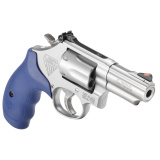 Model 66 Combat Magnum America 250 Limited Edition 357 Magnum, 2.75" Barrel, Matte Finish, Silver, Blue Synthetic Grip, Adjustable Rear Sight, Serrated Ramp Front Sight with Red Insert, 6 Round Revolver, Double-Action/Single-Action, K-Frame