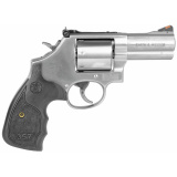 686 Plus Deluxe |357 Mag, 3" Barrel, Stainless Finish, Black & Silver Custom Wood Grips, Revolver, Double Action, L-Frame,  7Rd, Adjustable Sights, 3-5-7 Magnum Series 150853