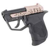 TUC22, Semi-automatic, Polymer Frame Pistol, Micro-Compact, 22 LR, 2.5" Barrel, Black, Rose Gold Engraved Slide, Polymer Grip, Fixed Sights, 9 Rounds, 1 Magazine 1-22TUC131-CB