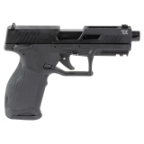 TX22, Semi-automatic, Striker Fired, Polymer Frame Pistol, Full Size, 22 LR, 4.6" Barrel, 1/2X28 Thread Pitch, Anodized Finish, Black, Adjustable Rear Sights, White Dot Front Sight, Manual Safety, 10 Rounds, 5 Magazines, Taurus Performance Trigger System