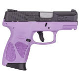 G2C2C, Double Action Only, Compact Pistol, 9MM , 3.2" Barrel, Polymer Frame, Light Purple Polymer Frame, Blue Slide, Adjustable Sights, 12Rd, 2 Magazines 1-G2C931-12LP
