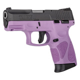 G2C2C, Double Action Only, Compact Pistol, 9MM , 3.2" Barrel, Polymer Frame, Light Purple Polymer Frame, Blue Slide, Adjustable Sights, 12Rd, 2 Magazines 1-G2C931-12LP