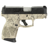 G3C, Striker Fired, Semi-automatic, Polymer Frame Pistol, Compact, 3.26" Barrel, Matte Finish, Flat Dark Earth Frame w/Black Splatter, Black Slide, Fixed Front Sight With Drift Adjustable Rear Sight, 12 Rounds, 3 Magazines 1-G3C931-SP3