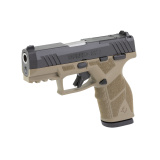 GX2 TORO, Semi-automatic, Striker Fired, Polymer Frame Pistol, Compact, 9MM, 3.38" Barrel, Matte Finish, Flat Dark Earth and Black, White Dot Front Sight with Drift Adjustable Rear Sight, Optics Ready, Manual Safety, 13 Rounds, 1 Magazine 1-GX2P931F