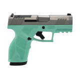 GX2 TORO, Semi-automatic, Striker Fired, Polymer Frame Pistol, Compact, 9MM, 3.38" Barrel, Matte Finish, Cyan and Silver, White Dot Front Sight with Drift Adjustable Rear Sight, Optics Ready, Manual Safety, 13 Rounds, 1 Magazine 1-GX2P939C