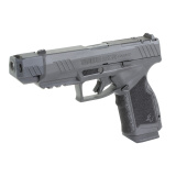 GX4 RP, Single Action Only, Semi-automatic, Compact, 3.7" Barrel, Rook Precision Compensator, Nitride Finish, Black, Drift Adjustable Rear Sight with Fixed Front Sight, Optics Ready T.O.R.O. Slide, 15 Rounds, 2 Magazine 1-GX4CRP931-RP