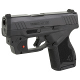 GX4, Semi-automatic Pistol, Striker Fired, Compact, 9MM, 3" Barrel, Polymer Frame, Black Slide, Fixed Steel Front Sight, Drift-Adjustable Steel Rear Sight w/ Serrated Ramp, Two Backstrap Options, Red Viridian Laser, 2-11 Round Magazines 1-GX4M931VL