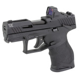 TX22 TORO, Striker Fired, Semi-automatic, Polymer Frame Pistol, Compact, 22 LR, 3.6" Barrel, Anodized Finish, Black, Drift Adjustable Rear Serrated Sight, Fixed White Dot Front Sight, Equipped with Viridian RFX-11 3 MOA Green Dot Optic, Thumb Safety,2 Ma