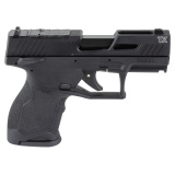 TX22 Compact, Semi-automatic, Striker Fired, Polymer Frame Pistol, Compact, 22 LR, 3.5" Barrel, 1/2X28 Thread Pitch, Anodized Finish, Black, Adjustable Rear Sights, White Dot Front Sight, Manual Safety, 10 Rounds, 5 Magazines, Taurus Performance Trigger