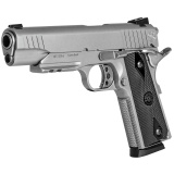 PT1911, Full Size, 45ACP, 5" Barrel, Steel Frame, Stainless Finish, Rubber Grips, Heinie Sights, with Rail, 8Rd, 2 Magazines 1-191109-SS1
