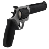Raging Hunter, Revolver, Double/Single Action, Large Frame, 350 Legend, 8.37" Barrel, Matte Finish, Silver and Black, Rubber Grips, Blade Front with Adjustable Rear Sights, 6 Rounds 2-35085RH