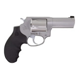 Defender 605, Double Action/Single Action, Steel Framed Revolver, 357 Magnum, 3" Stainless Steel Barrel, Stainless Steel Finish, Silver, Black Hogue Rubber Grips, Front Night Sight, 5 Rounds 2-60539NS