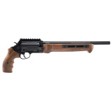 Judge Home Defender, Double/Single Action, Medium Frame, 45 Colt/.410 Gauge, 13" Barrel, Matte Finish, Black, Wood Grips, Picatinny Rail Rear Sight, 5 Rounds 2-JHD441013MAG-W