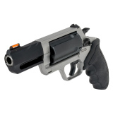Judge, Revolver, Double/Single Action, Medium Frame, 45 Colt/.410 Bore, 3" Barrel, Matte Finish, Black and Silver, Rubber Grips, Fiber Optic Front with Drift Adjustable Rear, 5 Rounds 2-JUDGE35