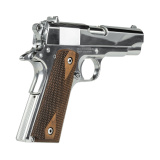 1911A1 Desperado, Semi-automatic, 1911, Metal Frame Pistol, Commander, 9MM, 4.25" Barrel, Polished Chrome Finish, Silver, Walnut Grips, Iron Sights, 9 Rounds, (1)-9MM Magazine and (1)-38 Super Magazine, Includes 9MM Barrel and 38 Super Barrel 10100112