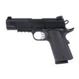 1911 Carry B45R, Semi-automatic, 1911, Metal Frame Pistol, Commander, 45ACP, 4.25" Barrel, Cerakote Finish, Black, Rubber Overmolded Grips, Novak White Dot Sights, 8 Rounds, 2 Magazines, Accessory Rail 10100120