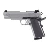 1911 Carry SS45R, Semi-automatic, 1911, Metal Frame Pistol, Commander, 45ACP, 4.25" Barrel, Stainless Steel Finish, Silver, Rubber Overmolded Grips, Novak White Dot Sights, 9 Rounds, 2 Magazines, Accessory Rail 10100124