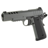 1911 Night Stalker, Semi-automatic, 1911, Metal Frame Pistol, Full Size, 45ACP, 5" Barrel, Cerakote Finish, Gray, Aluminum Grips, Front Night Sight, 8 Rounds, 2 Magazines, Accessory Rail 10100512