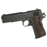 1911A1, US Army, Single Action Only, Semi-automatic, Metal Frame Pistol, Full Size, 45ACP, 5" Barrel, Carbon Steel Frame, Manganese Phosphate Finish, Black, Checkered Wood Grips, Iron Sights, 7 Rounds, 2 Magazines 10100539