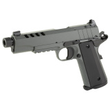 1911 Night Stalker SF, Single Action Only, Semi-automatic, Metal Frame Pistol, 10MM, 5" Barrel, Threaded .578X24, Cerakote Finish, Gray, Light Rail, U-Notch Integral Rear and Tritium Front Sights, 8 Rounds, 2 Magazines 10100558