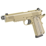 Duty B45RDG, 1911, Semi-automatic, Steel Frame Pistol, Full Size, 45ACP, 5" Threaded Barrel, Cerakote Finish, Flat Dark Earth, Picatinny Rail, G10 Grips, Novak White Dot Sights, 8 Rounds, 2 Magazines 10100565