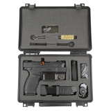 PX-9 2.0 Carry Compact, Striker Fired, Semi-automatic, Compact, Polymer Frame Pistol, 9MM, 3.5" Barrel with Compensator, Picatinny Rail, Tenifer Finish, Black, White Dot Front Sight, Adjustable Rear Sight, Ambidextrous Thumb Safety, 2 Magazines, 15 Round