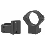 Light Weight Ring/Base Combo, 30mm High, Black Finish, Alloy, Fits Howa 1500, Weatherby Vanguard 750734