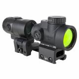 MRO SD Combo, Red Dot with 3X Magnifier, 25mm Objective, 2 MOA Dot, Matte Finish, Black, Full Co-Witness Mount MRO-C-2200367