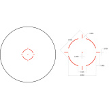 1x25 MRO® HD | 68 MOA Reticle with 2.0 MOA Dot, Includes Lower 1/3 Co-Witness Mount AC32069
