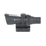 Compact ACOG 2X20, 2x Magnification, 20mm Objective, Dual Illuminated, Green 115/147 Grain 9mm PCC RTR Reticle, Black, Includes Q-LOC Mount TA47-C-400412