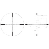 Tenmile® 6-24x50 Second Focal Plane (SFP) Riflescope w/ Red LED Dot, MRAD Ranging, 30mm Tube, Matte Black, Low Capped Adjusters
