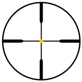 AccuPoint® 1-4x24 Riflescope Standard Duplex Crosshair w/ Amber Dot