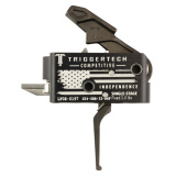 Competitive, Trigger, Fits AR-15, Black and White Engraved, Flat Black Trigger X54-SBB-33-NNF