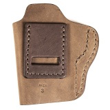 Uncle Mikes Inside Waistband Leather Holster, Size 3, Fits Most Medium Frame Autos (3" 1911/Bersa Thunder/Glock 42/43/Sig 365/Hellcat/Taurus Gx4), Leather, Metal Clip, Ambidextrous, Brown UM-IWB-3-BRW-R