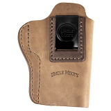 Uncle Mikes Inside Waistband Leather Holster, Size 5, Fits Most Medium/Large Frame Autos (H&K 45c/P2000USPc/VP9sk/Sig P320c/Springfield XDMc), Leather, Metal Clip, Ambidextrous, Brown UMLUM-IWB-5-BRW-R