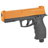 T4E HDP50, Pepper Ball Air Pistol, .50 Cal, 4" Barrel, Black and Orange Color, 6Rd, Inludes 10 Pepper and 10 Rubber Balls 2292131