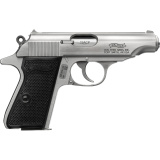 PP, Semi-automatic, DA/SA, Metal Frame Pistol, 32 ACP, 3.9" Barrel, Steel Construction, Stainless Finish, Silver, Fixed Sights, 8 Rounds 4796029