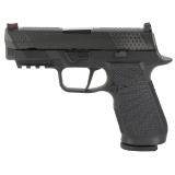 WCP320, Semi-automatic, Striker Fired, Carry, 9MM, 3.9", Black, 17Rd, 2 Magazines, Straight trigger, Fiber Optic Front Sight, Poly, DLC SIG-WCP320C-9BATS