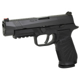WCP320, Semi-automatic, Striker Fired, Full Size, 9MM, 4.7, Black, 17Rd, 2 Magazines, Curved Trigger, Fiber Optic Front Sight, Poly, DLC SIG-WCP320F-9BATC