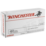USA Brand .40 Smith & Wesson 180 Grain Full Metal Jacket 50 Per Box