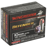 Defender, 10MM, 180 Grain, Bonded Jacketed Hollow Point, 20 Round Box S10MMPDB