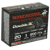 Double X High Velocity Turkey Loads Copper Plated Buffered 20 Gauge 3 Inch 1200 FPS 1.312 Ounce 4 Shot