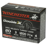 Double X High Velocity Turkey Loads Copper Plated Buffered 20 Gauge 3 Inch 1200 FPS 1.312 Ounce 4 Shot
