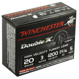 Double X High Velocity Turkey Loads Copper Plated Buffered 20 Gauge 3 Inch 1200 FPS 1.312 Ounce 5 Shot