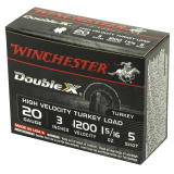 Double X High Velocity Turkey Loads Copper Plated Buffered 20 Gauge 3 Inch 1200 FPS 1.312 Ounce 5 Shot