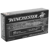 Super Suppressed, 45 ACP, 230 Grain, Full Metal Jacket, 20 Round Box SUP45