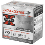 Super-X Xpert Steel Game & Target 20 Gauge 2.75 Inch 1325 FPS .75 Ounce 7 Shot