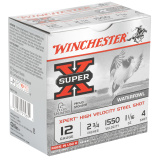 Super-X Xpert Steel Waterfowl Load 12 Gauge 2.75 Inch 1550 FPS 1.0625 Ounce 4 Steel Shot
