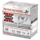 Super-X Xpert Steel Waterfowl Load 12 Gauge 2.75 Inch 1550 FPS 1.0625 Ounce 4 Steel Shot